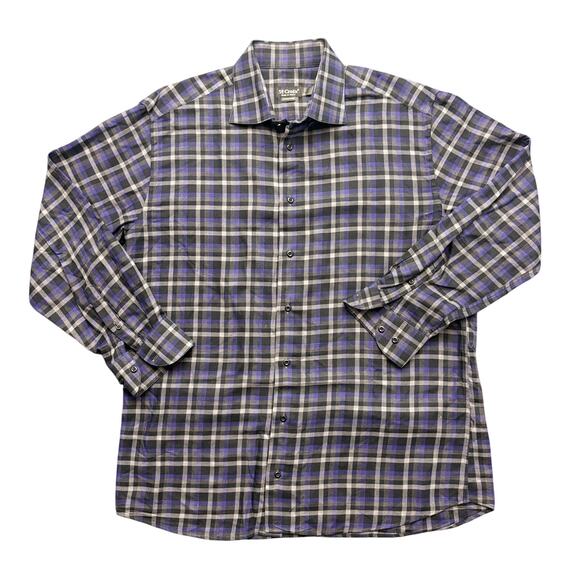 St. Croix Other - St. Croix Shirt Purple Black Plaid Long Sleeve Button Down Brushed Cotton Mens L